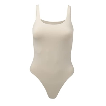 Almere High Cut Thong Bodysuit Sculpting Comfort Oatmeal
