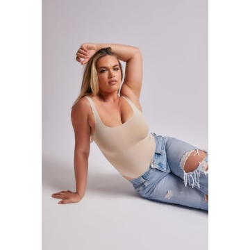 Almere High Cut Thong Bodysuit Sculpting Comfort Oatmeal