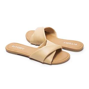 FITORY Women's Flat Sandals for Ultimate Summer Comfort