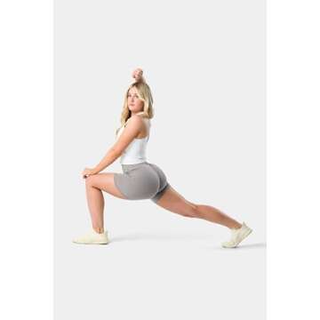 Kamo Fitness Ellyn High Neck Tank Top Sports Bra for Women Soft Padded Built-in Bra Longline Yoga Running Workout (Snow White, M)