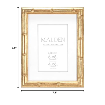 Elegant 4x6 Gold Bamboo Picture Frame for Every Decor