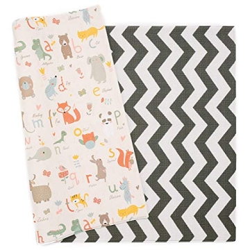 Original Large Zig Zag Black Baby Care Play Mat - Waterproof & Reversible