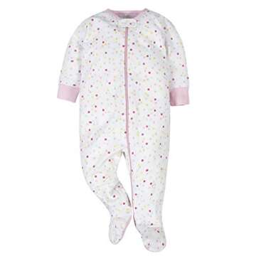 Onesies Brand Baby Girls' 4-Pack Sleep 'N Play Footies Multi Pack, Pink Sweet Treat, Newborn