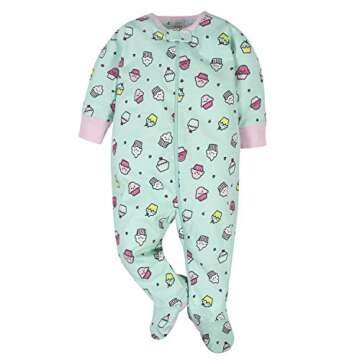 Onesies Brand Baby Girls' 4-Pack Sleep 'N Play Footies Multi Pack, Pink Sweet Treat, Newborn
