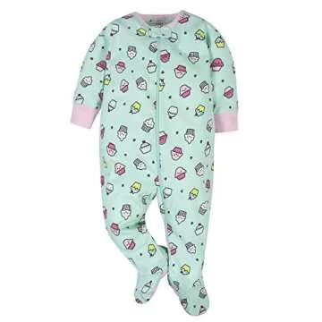 Onesies Brand Baby Girls' 4-Pack Sleep 'N Play Footies Multi Pack, Pink Sweet Treat, Newborn