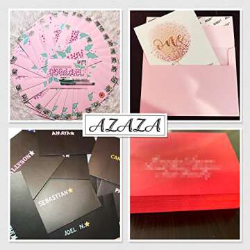 100 Pack A7 Pink Invitation 5x7 Envelopes - Self Seal, Square Flap,Perfect for Baby Shower, 5x7 Cards, Weddings, Birthday, invitations, Graduation, 5.25 x 7.25 Inches (Pink)