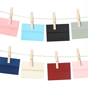 100 Pack A7 Pink Invitation 5x7 Envelopes - Self Seal, Square Flap,Perfect for Baby Shower, 5x7 Cards, Weddings, Birthday, invitations, Graduation, 5.25 x 7.25 Inches (Pink)