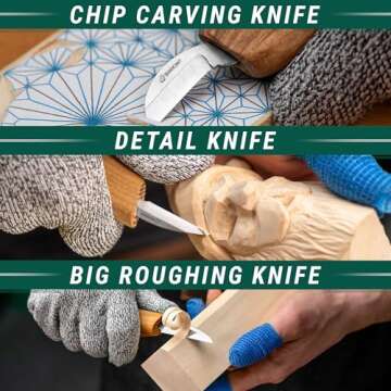 BeaverCraft Wood Carving Kit S15 Wood Whittling Kit for Beginners Kids - Wood Carving Knife Set Whit...
