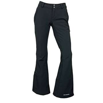 Columbia Women's Squaw Ascent Softshell Omni-Heat Reflective Thermal Insulated Ski Pants,Black,4