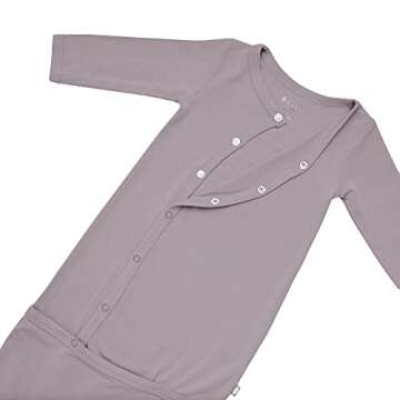 KYTE BABY Bundlers - Unisex Baby Sleeper Gowns Made of Soft Bamboo Rayon Material (0-3 Months, Mushroom) Beige