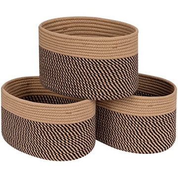 CubesLand Cube Shelf Closet Storage Baskets Bins Set 3, Woven Basket for Organizing/Storage, Long-la...