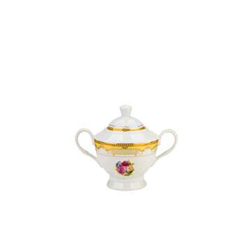 Imperial Gifts 903B-17, Porcelain Floral Gold 17 Pieces Tea Set, Serving Set, Tea Party Set
