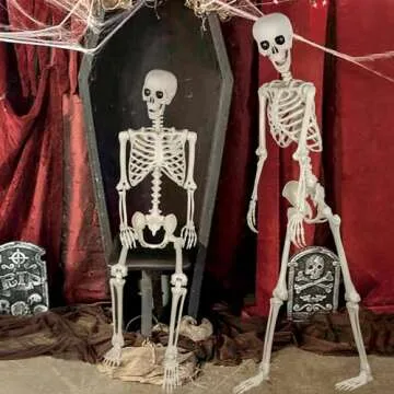 5.4ft Realistic Halloween Skeleton for Spooky Decor