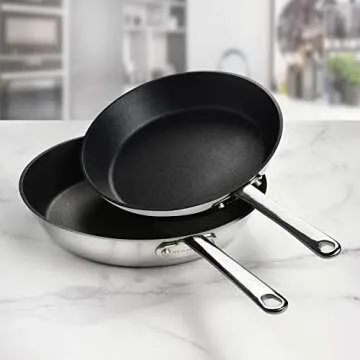 Scanpan Stratanium+ Nonstick Stainless Steel 9.5 & 11" Fry Pan Skillet Set - Maitre D' - Made in Denmark