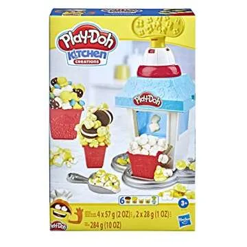 Play-Doh Kitchen Creations Popcorn Party Play Food Set with 6 Non-Toxic Cans