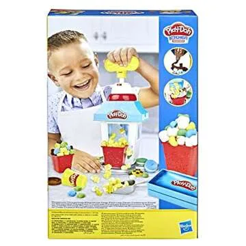 Play-Doh Kitchen Creations Popcorn Party Play Food Set with 6 Non-Toxic Cans