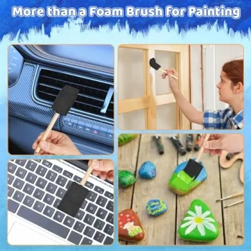 Foam Paint Brushes 1.6 Inch Set for Smooth Painting