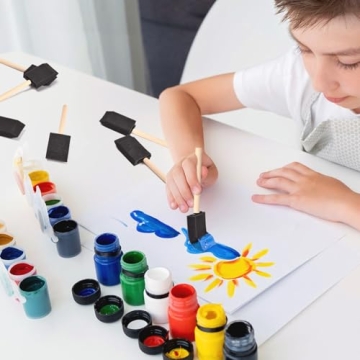 Foam Paint Brushes 1.6 Inch Set for Smooth Painting