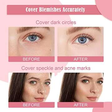 Professional Color Correcting Concealer Cream,12 Color Concealer Foundation Palette,Long-Wearing Full Coverage Makeup and Corrector for Under Eye Dark Circles,Acne & Blemishes,Reduces Redness