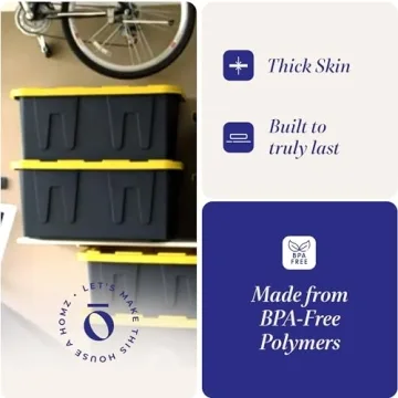 HOMZ 15-Gallon Sturdy Stackable Storage Bins Set