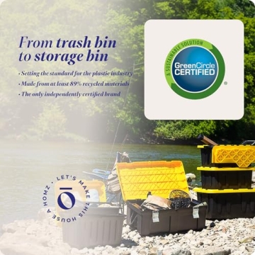 HOMZ 15-Gallon Sturdy Stackable Storage Bins Set