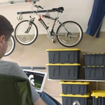 HOMZ 15-Gallon Sturdy Stackable Storage Bins Set