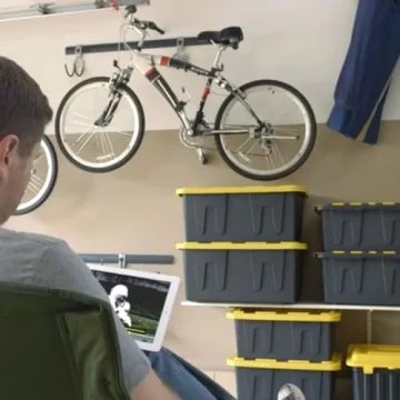 HOMZ 15-Gallon Sturdy Stackable Storage Bins Set