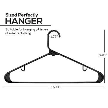 Utopia Home Plastic Hangers – 50 Pack, Durable & Stylish to Organize Your Closet