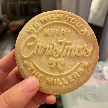 2024 Christmas Cookie Stamp Personalized Family Merry Christmas Cookie Stamp Unique 3D raised design...