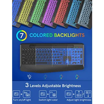 Wireless Ergonomic Keyboard with Custom Backlights