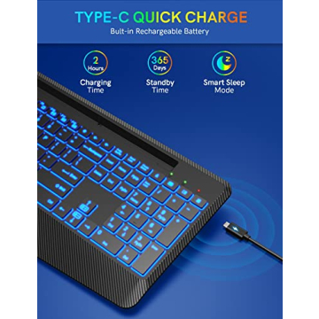 Wireless Ergonomic Keyboard with Custom Backlights