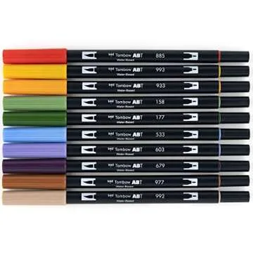 Tombow 56168 Dual Brush Pen Art Markers in 10-Pack