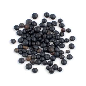 Artisan Specialty Black Beluga Lentils - 10 LB Bulk Pack, Natural, Kosher, High Fiber and Protein-Ri...