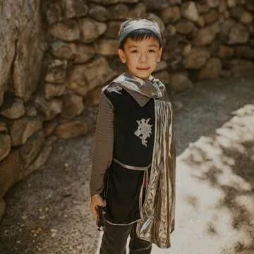 Great Pretenders Silver Knight Tunic Cape & Crown 5/6 Years Dress Up Play