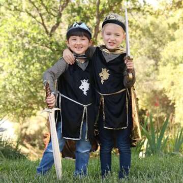 Great Pretenders Silver Knight Tunic Cape & Crown 5/6 Years Dress Up Play