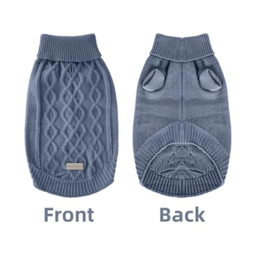 Small Dog Winter Sweater Dark Blue Cozy Knitwear