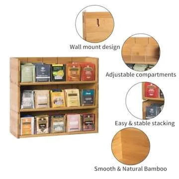 Elegant Bamboo Tea Bag Organizer for Perfect Storage