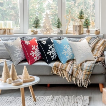 Elife 18x18 Winter Snowflake Throw Pillow Cover