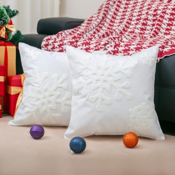 Elife 18x18 Winter Snowflake Throw Pillow Cover