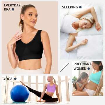 BESTENA Comfortable Seamless Sports Bra 3-Pack