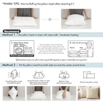 MIULEE 16x16 Pillow Insert Throw Pillow Insert, Outdoor Pillows Water-Resistant Premium Outdoor Pillow Stuffer Sham Square for Couch Sofa Patio Furniture Cushion Porch Swing