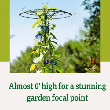 Gardener's Supply Company Essex Trellis for Climbing Plants Outdoor | Sturdy Upright Garden Trellis for Vines, Tomatoes, Peas & Other Live Plants Support | No Assembly Required - 25-1/2"D x 78" H