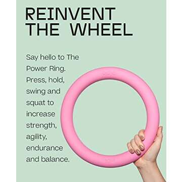 New Bala Power Ring (10lb) | Kettlebell | Yoga, HIIT, Pilates, Barre, Strength Training | Charcoal