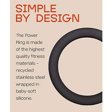 New Bala Power Ring (10lb) | Kettlebell | Yoga, HIIT, Pilates, Barre, Strength Training | Charcoal