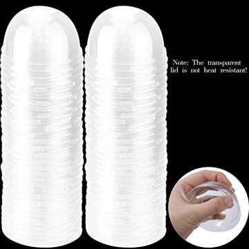 GothaBach 100 Sets Cupcake Liners with Dome Lids