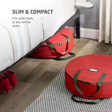 ZOBER 24 Inch Christmas Wreath Storage Bags - 2 Pack