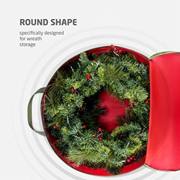 ZOBER 24 Inch Christmas Wreath Storage Bags - 2 Pack