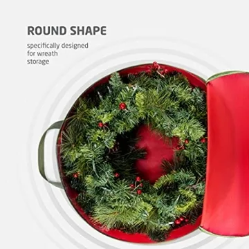 ZOBER 24 Inch Christmas Wreath Storage Bags - 2 Pack