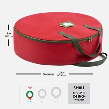 ZOBER 24 Inch Christmas Wreath Storage Bags - 2 Pack