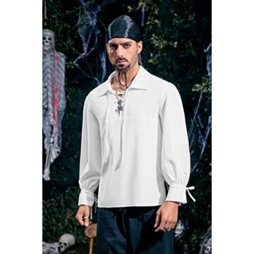 Medieval Pirate Shirt for Men - Perfect for Cosplay & More
